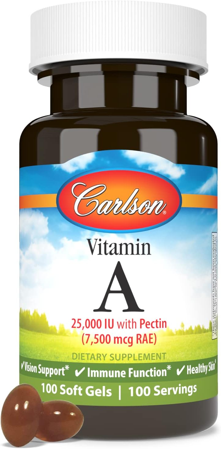 Carlson Labs Vitamin A Softgels with Pectin - 25000 IU, 100 Count