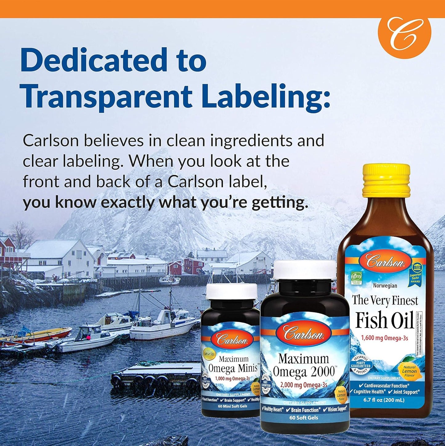 Carlson MCT & Omega-3 Softgels with Coconut Oil, Caprylic & Capric Acids, EPA & DHA for Energy, Fat Metabolism, & Brain Health - BoostGo Australia