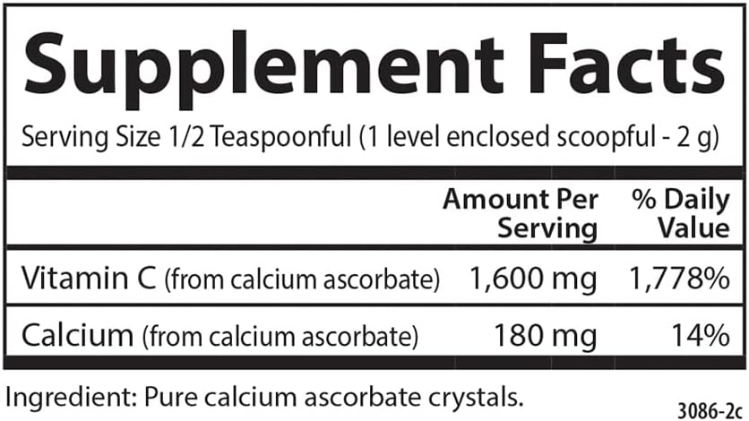 Carlson Mild-C Vitamin C Powder 6 oz (170 g) - Supports Healthy Immune System