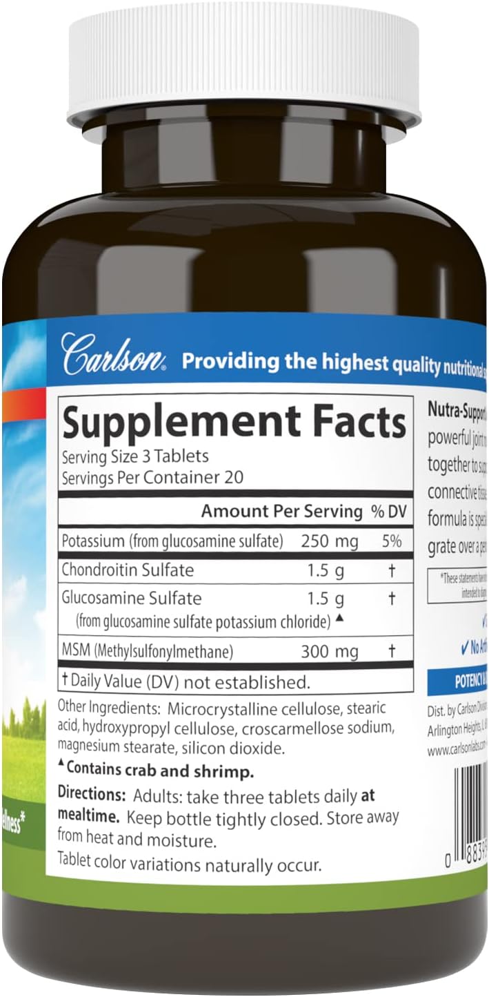 Carlson Nutra-Support Joint Tablets for Joint Function and Cartilage Support