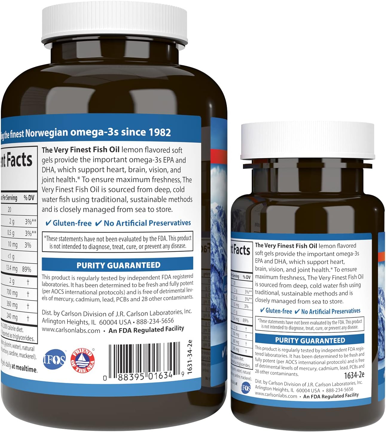 Carlson The Very Finest Fish Oil 700mg Softgels - 150 Count