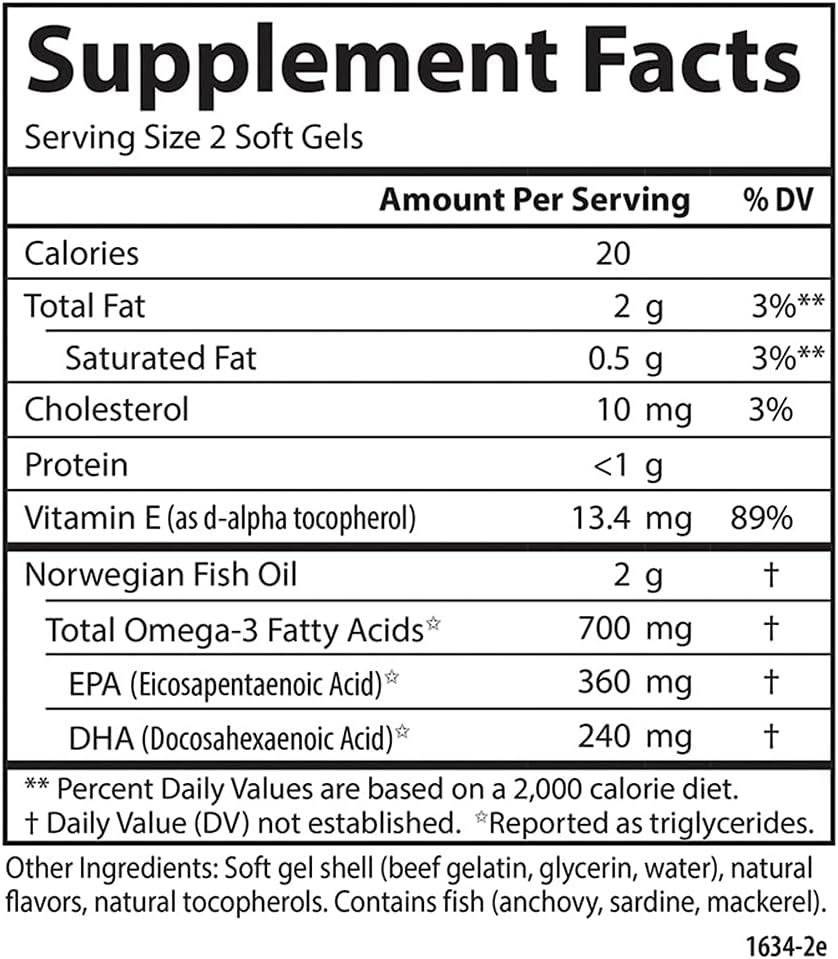 Carlson The Very Finest Fish Oil 700mg Softgels - 150 Count