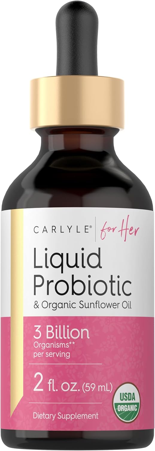 Carlyle Liquid Probiotic for Women - 2 fl oz - Organic Sunflower Oil - 3 Billion Active Organisms - Dietary Supplement - BoostGo Australia