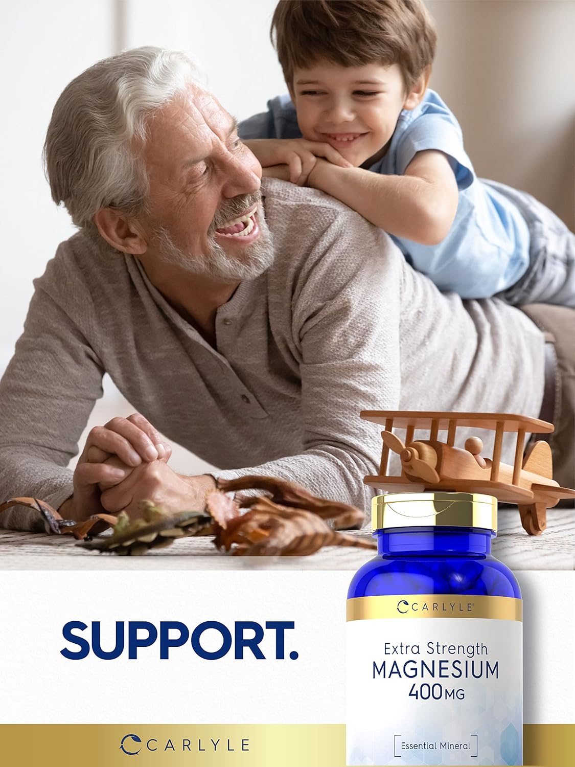 Carlyle Magnesium Oxide 400mg Softgels - 180 Count - Non-GMO Gluten Free Mineral Supplement