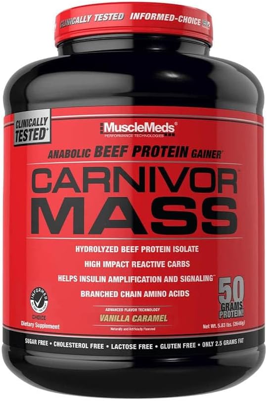 Carnivor Mass Vanilla Caramel Protein Powder by MuscleMeds
