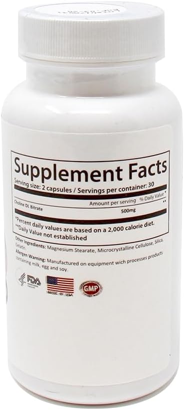 Carson Life Choline Supplement - 120 Capsules - Twin Pack for Cognitive Health and Memory Support