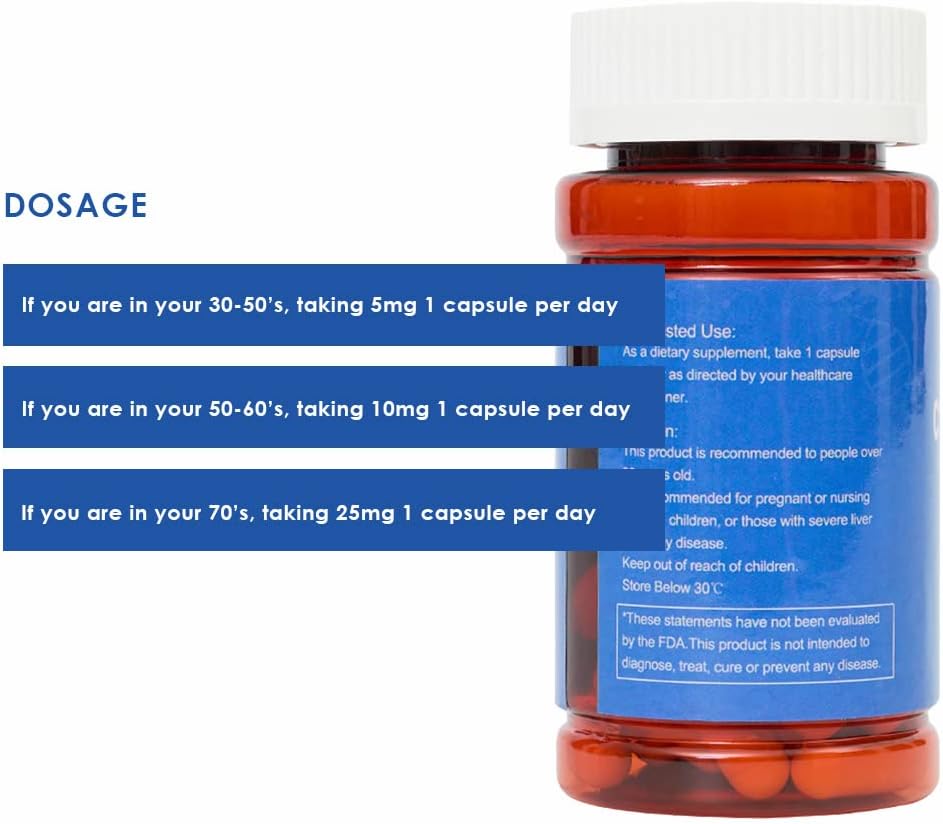 CAW Hypersorption Cycloastragenol Capsules - Telomere Support & Anti-Aging Formula - Immune Booster for Cell Health - 25mg, 30 Enteric-Coated Capsules