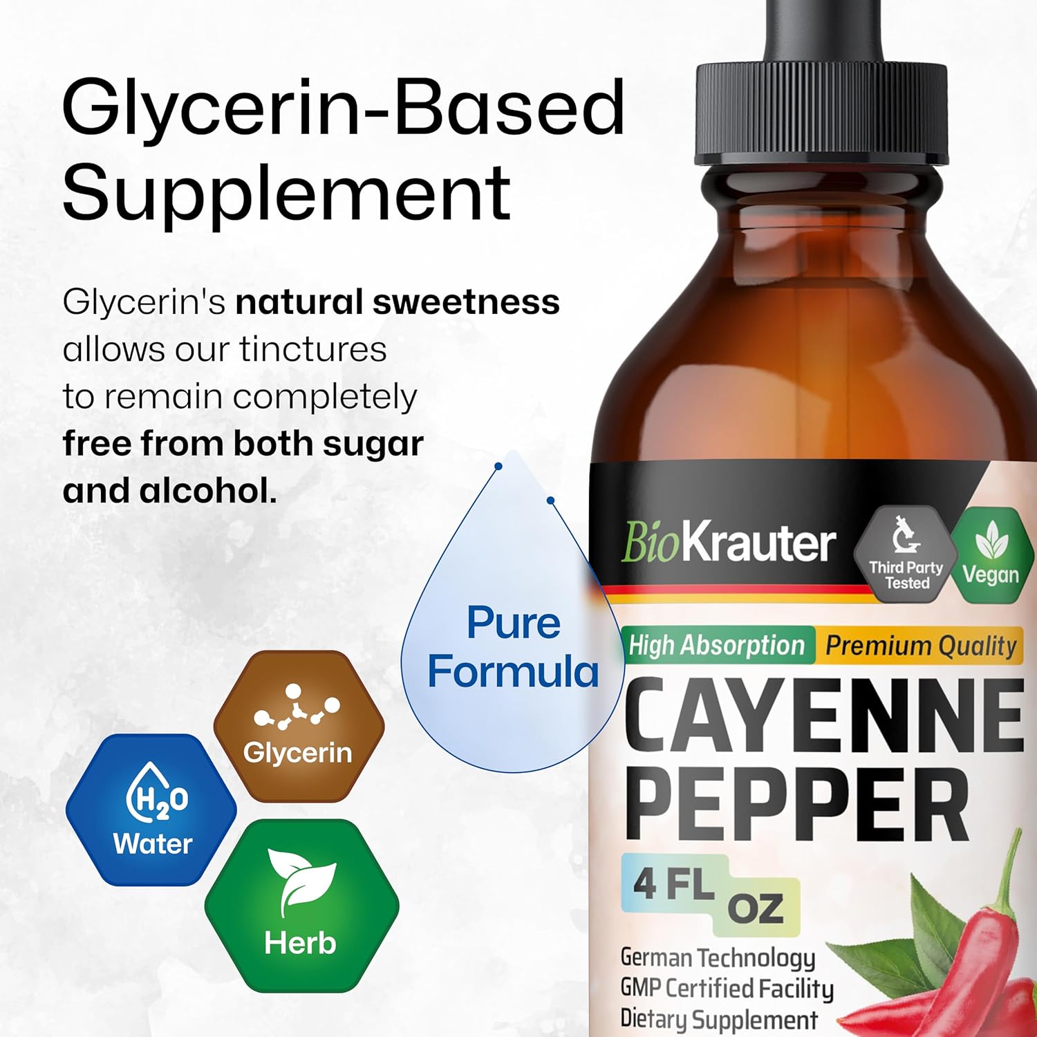 Cayenne and Hawthorn Berry Tinctures Bundle - 4 Fl. Oz. Each