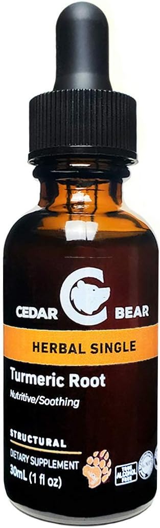 Cedar Bear Naturales Turmeric Root Liquid Herbal Supplement 1 Fl Oz - Supports Healthy Cellular Activity & Immune Function