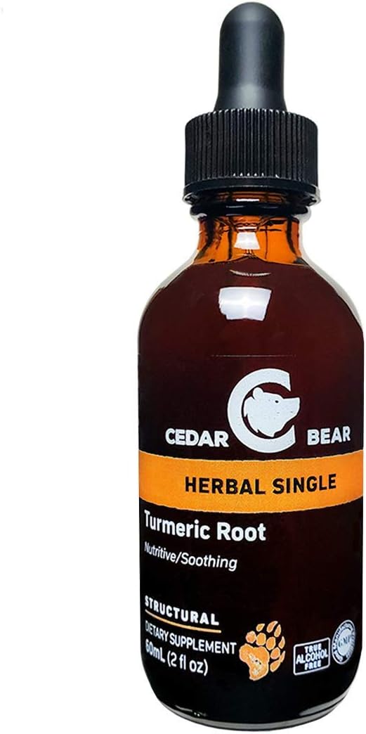 Cedar Bear Naturals Turmeric Root Liquid Herbal Supplement 2 Fl Oz - Supports Cellular Activity & Immune Function