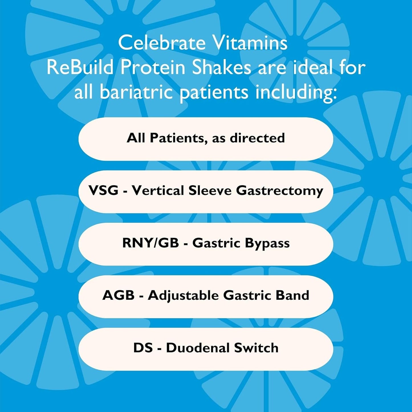 Celebrate Bariatric Supplements Rebuild Protein Powder - 20g Whey Isolate, High Fiber, Probiotics & Prebiotics - Cookies & Cream (15 Servings)