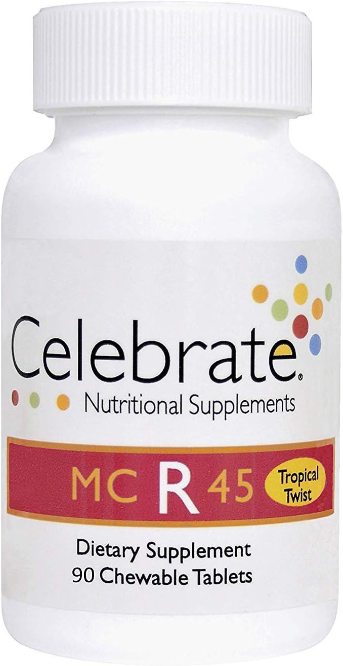 CelebrateONE 45 Chewables: One A Day Bariatric Multivitamin with 45mg Iron, Essential Vitamins & Minerals - Gastric Bypass & Sleeve Gastrectomy Supplement - Tropical Flavor - 90 Tablets