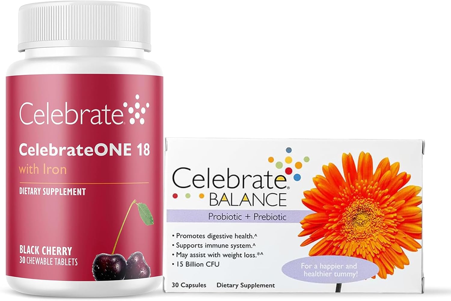 CelebrateONE Bariatric Multivitamin Bundle with Iron & Probiotics - Supports Digestive Health and Nutrient Absorption for Bariatric Patients