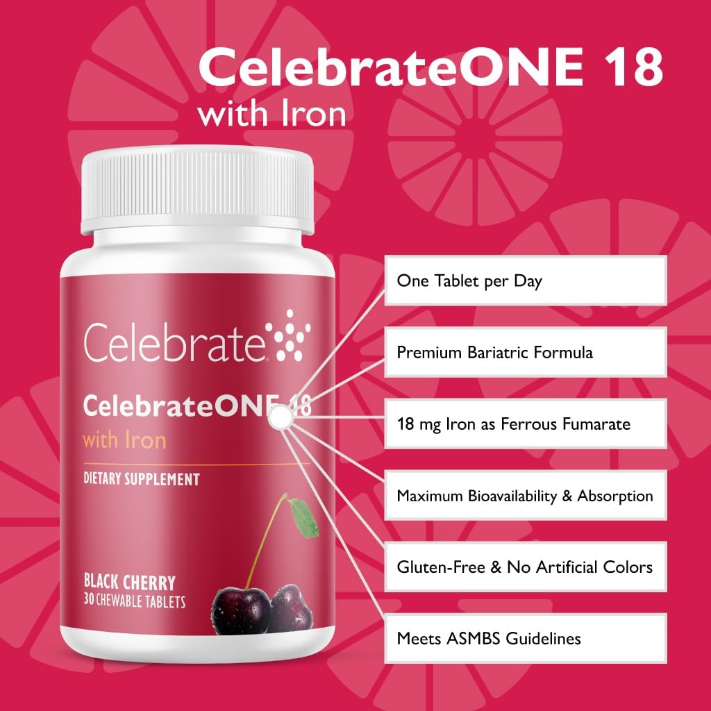 CelebrateONE Bariatric Multivitamin Bundle with Iron & Probiotics - Supports Digestive Health and Nutrient Absorption for Bariatric Patients