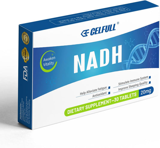 CELFULL NADH Supplements 600mg - Boost NAD+ Levels for Anti-Aging & Energy Support (30 Tablets)