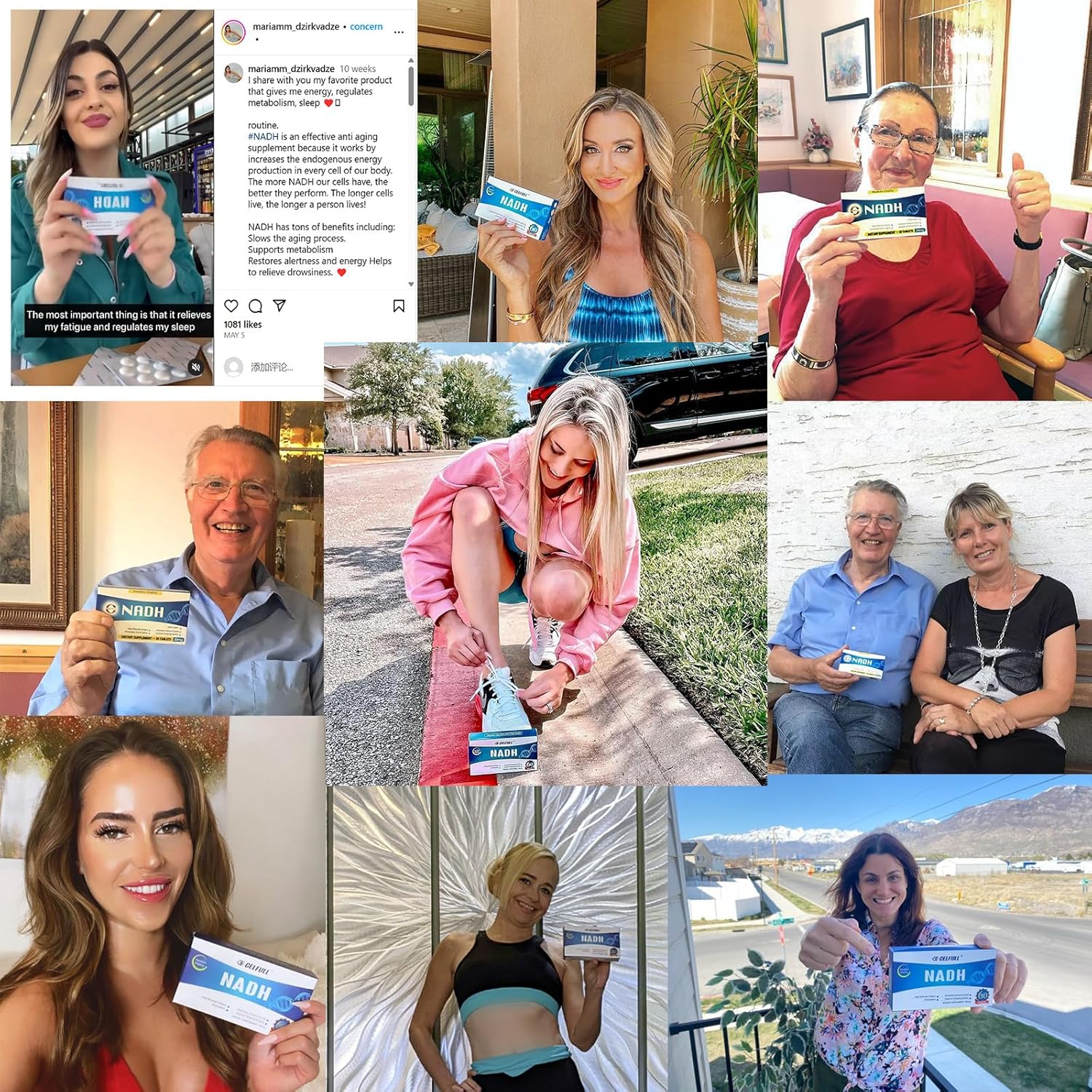 CELFULL NADH Supplements 600mg - Boost NAD+ Levels for Anti-Aging & Energy Support (30 Tablets)