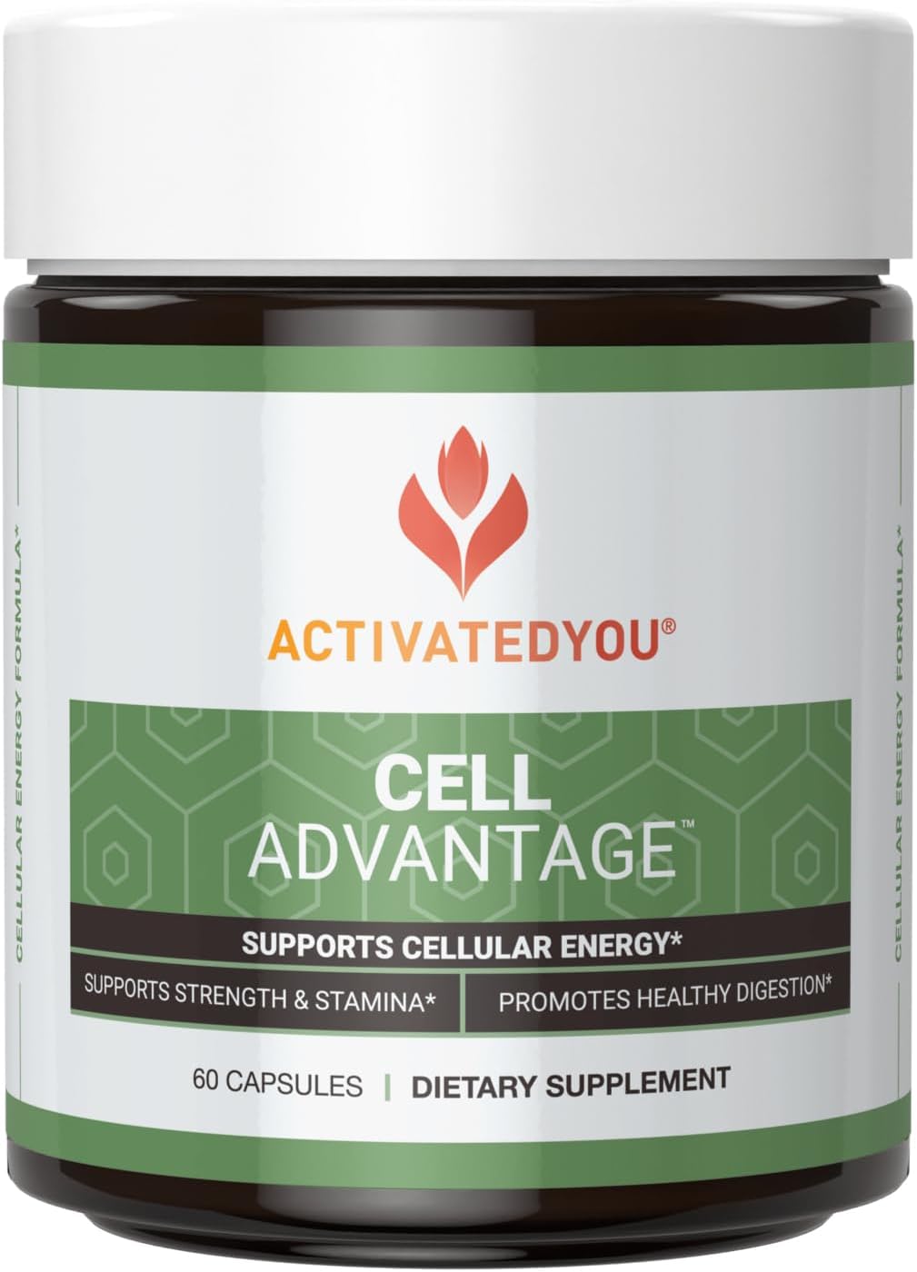 Cell Advantage Supplement for Total Body Strength, Stamina, Digestion, Focus & Concentration - 60 Capsules