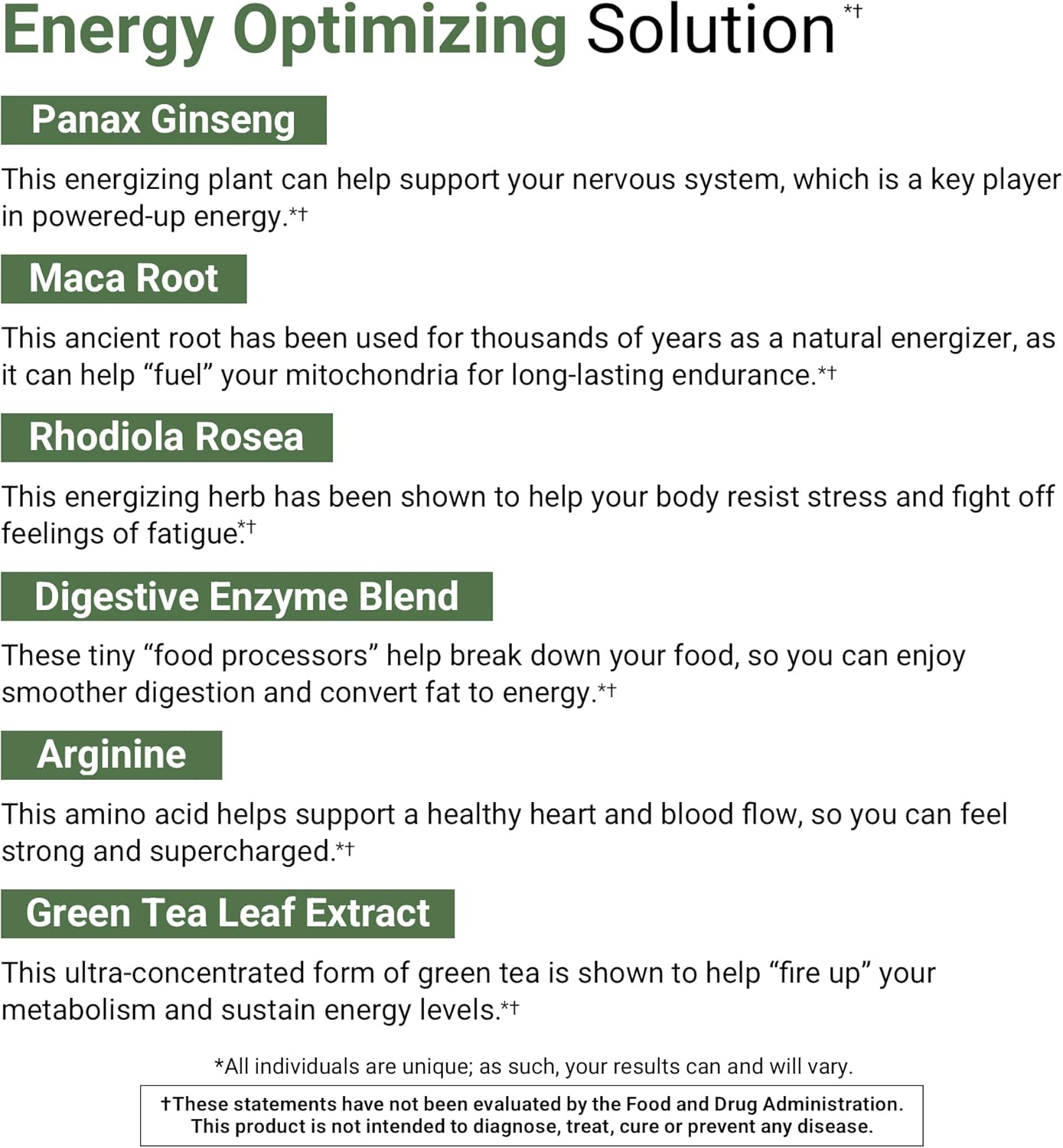 Cell Advantage Supplement for Total Body Strength, Stamina, Digestion, Focus & Concentration - 60 Capsules