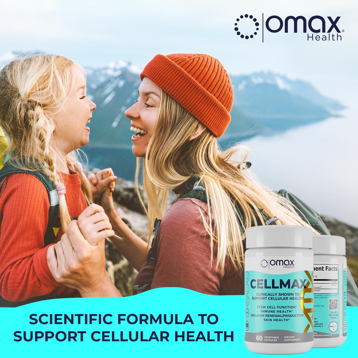 Cellmax Omax3 - Promotes Cellular Health & Collagen Production with PolySea Seaweed Extract, Clinically Proven Antioxidant Support, Immune Function Boost