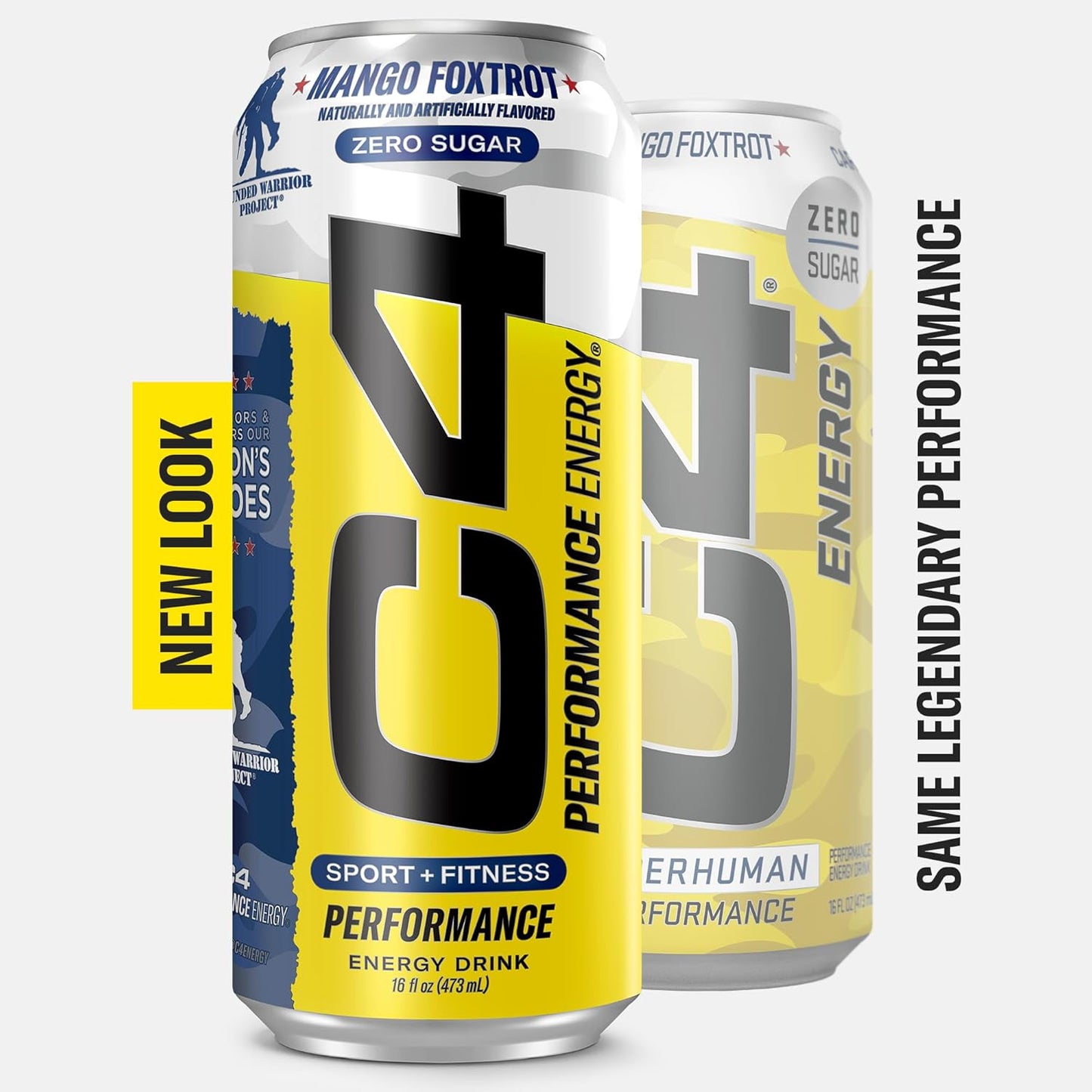 Cellucor C4 Mango Foxtrot Energy Drink | Zero Sugar Preworkout | 200mg Caffeine with Beta Alanine | 16 Fl Oz (12 Pack)