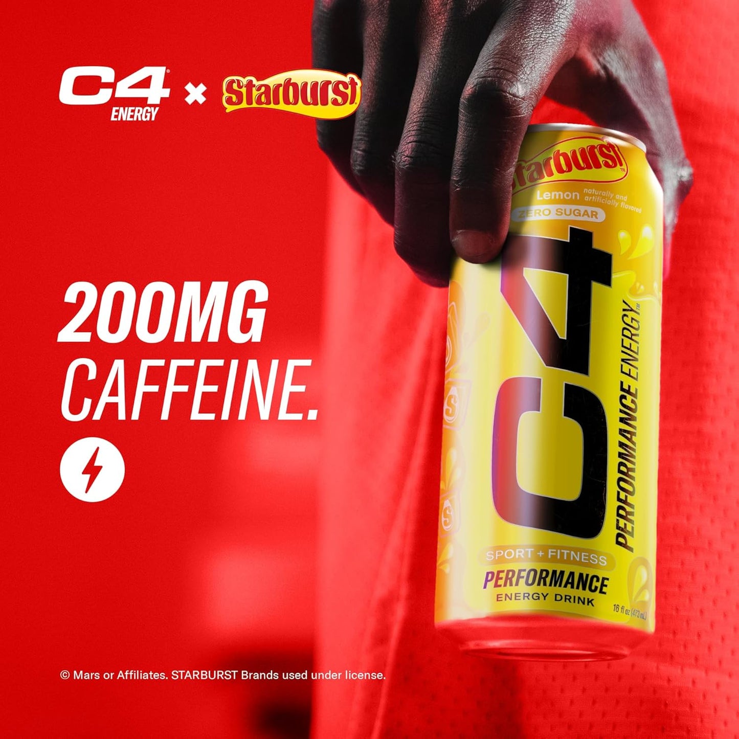 Cellucor C4 Performance Energy Drink Lemon Flavor 12 Pack - Zero Sugar Carbonated Preworkout with 200mg Caffeine and Beta Alanine
