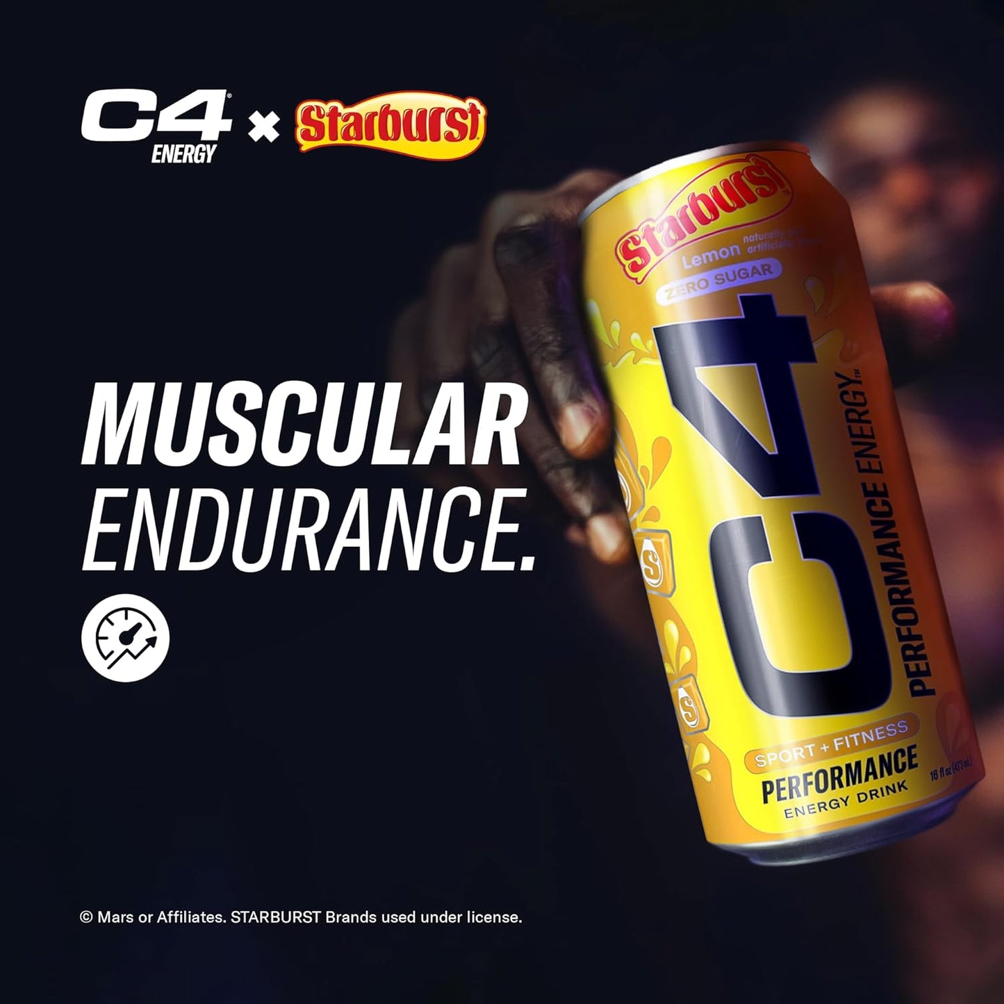 Cellucor C4 Performance Energy Drink Lemon Flavor 12 Pack - Zero Sugar Carbonated Preworkout with 200mg Caffeine and Beta Alanine