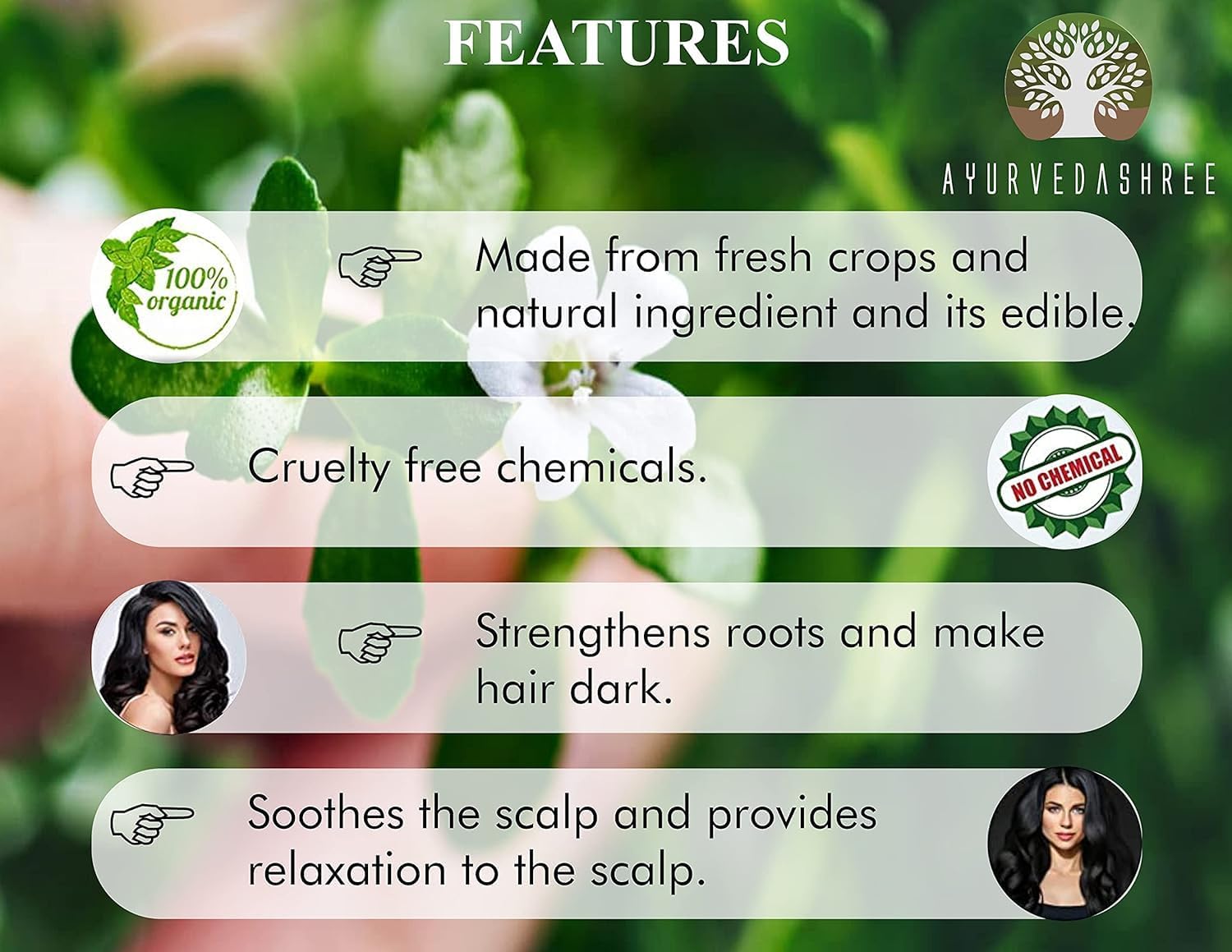 Centella Asiatica Powder 50g - Gotu Kola & Brahmi Blend - Mandupakarni - Non GMO, Gluten Free, Vegan - AYURVEDASHREE