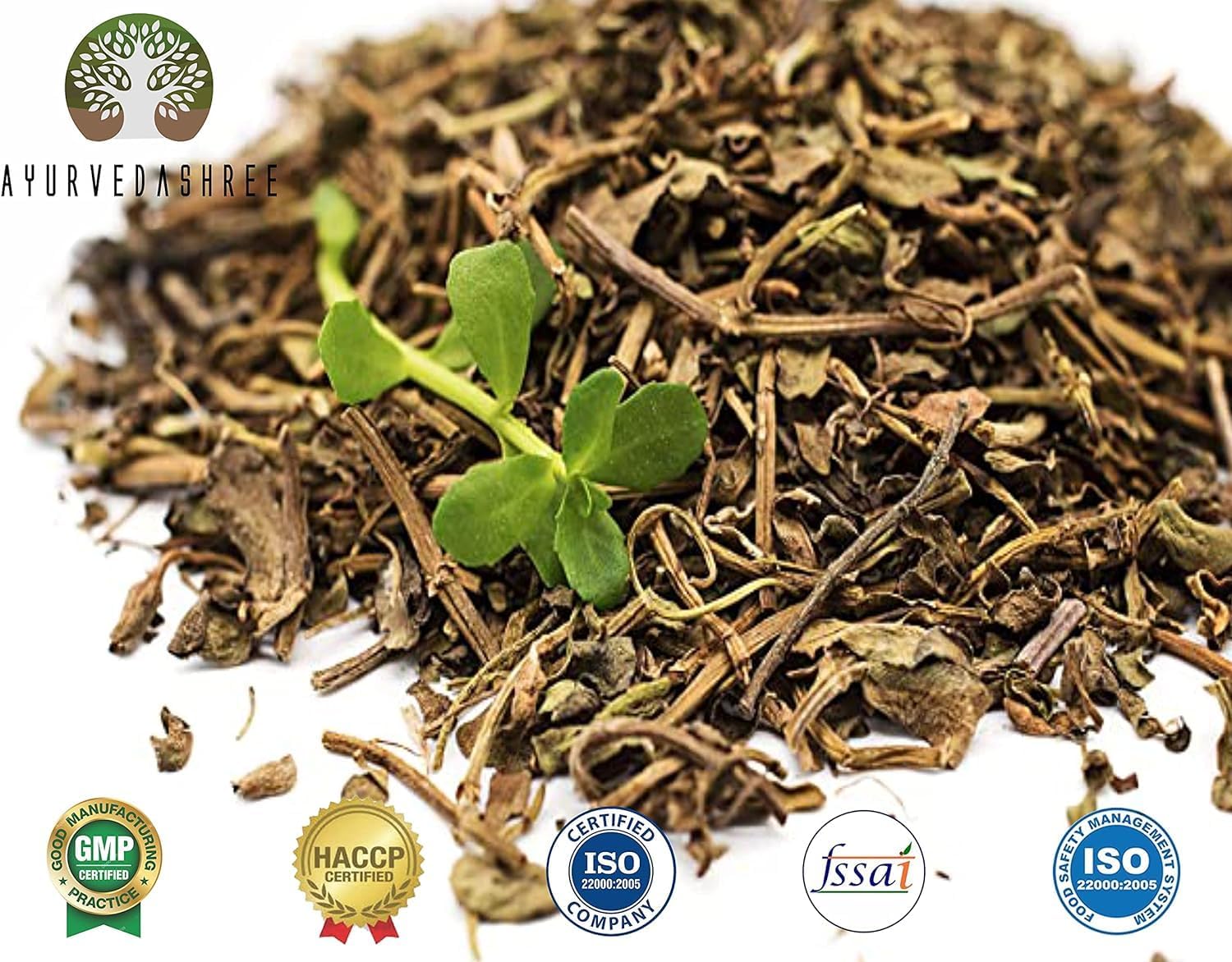 Centella Asiatica Powder 50g - Gotu Kola & Brahmi Blend - Mandupakarni - Non GMO, Gluten Free, Vegan - AYURVEDASHREE