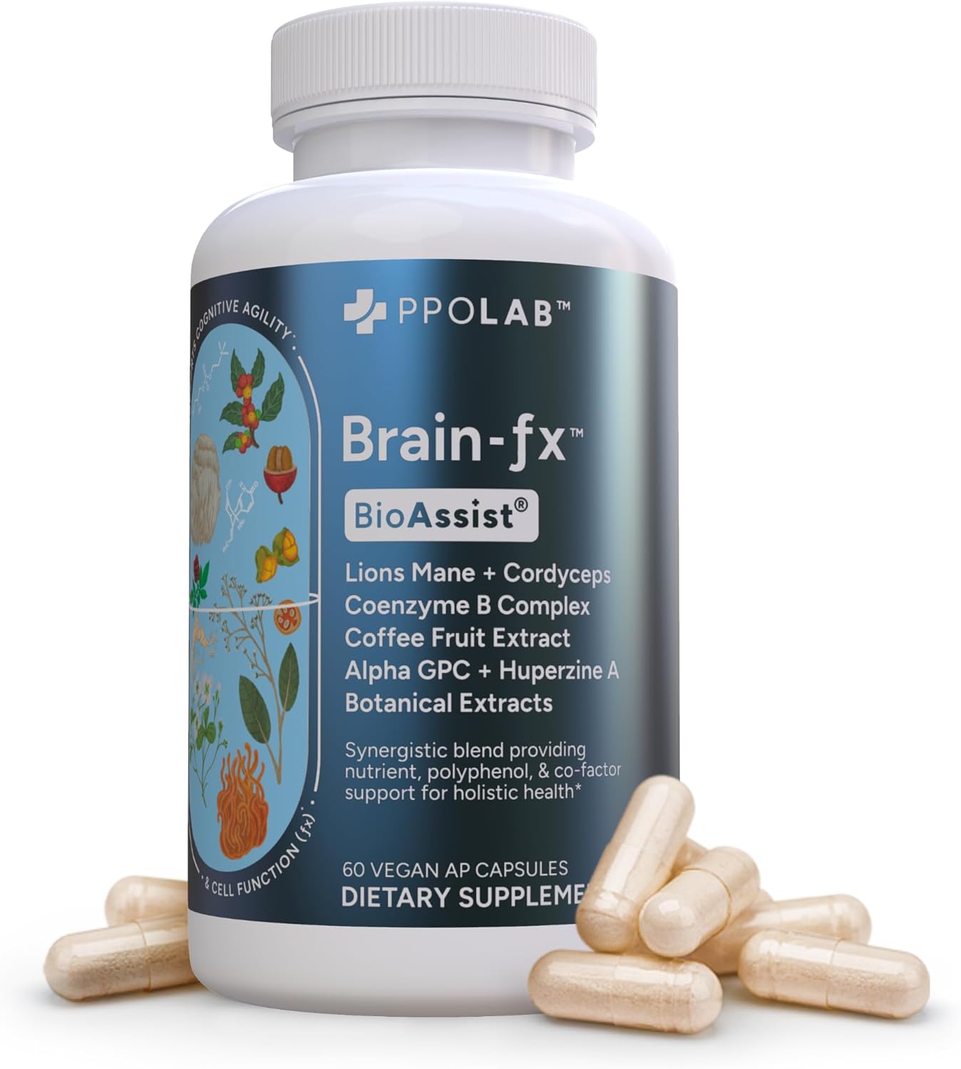 Certified Clean PPO Lab BioAssist® Relief Bundle: Relieve-Fx™, Brain-fx™, Joint Support, Detox, Nootropic for Memory, Focus, Energy
