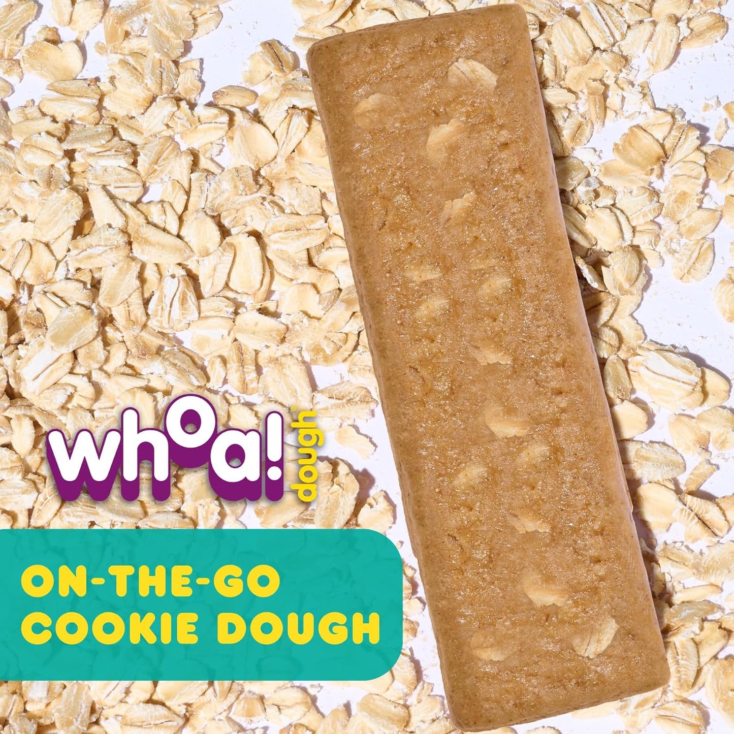 Certified Non-GMO, Kosher, Gluten-Free Edible Cookie Dough Bars - Healthy Plant-Based Snack Made with Real Ingredients - Oatmeal Cookie Dough - Pack of 10