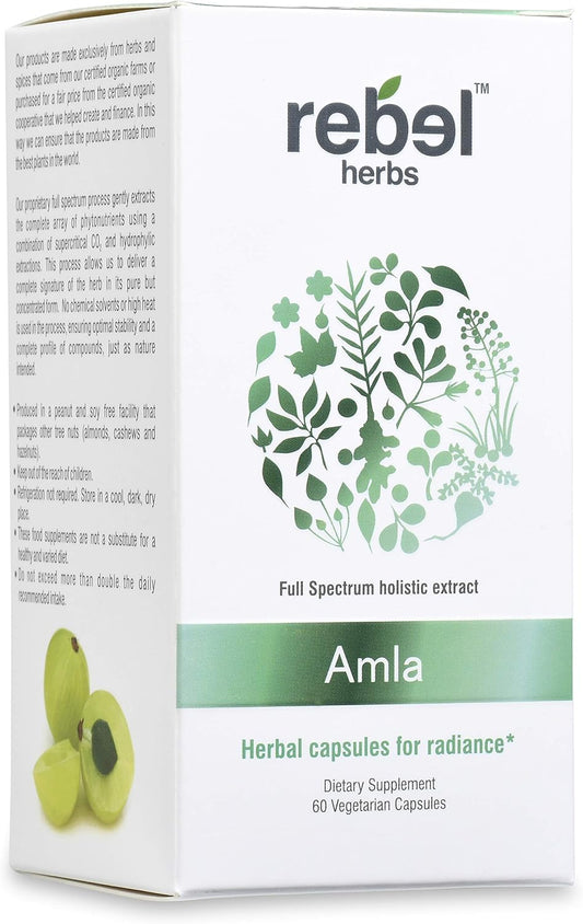 Certified Organic Amla Capsules - Ayurvedic Immune Support with Antioxidant Benefits, Vegan & Gluten-Free