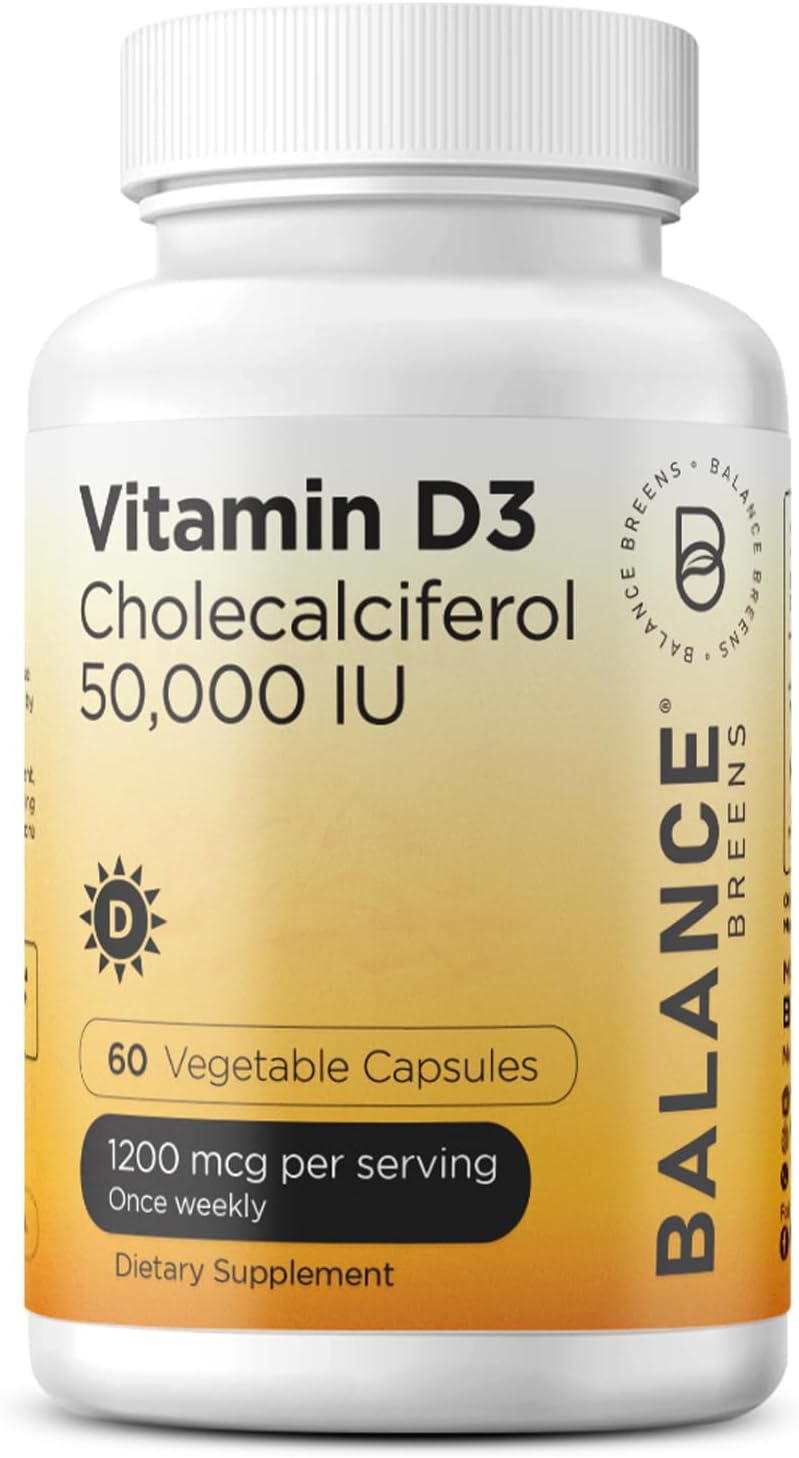 Certified Organic Ashwagandha 1600 mg + Vitamin D3 50,000 IU Supplement for Balance and Well-being