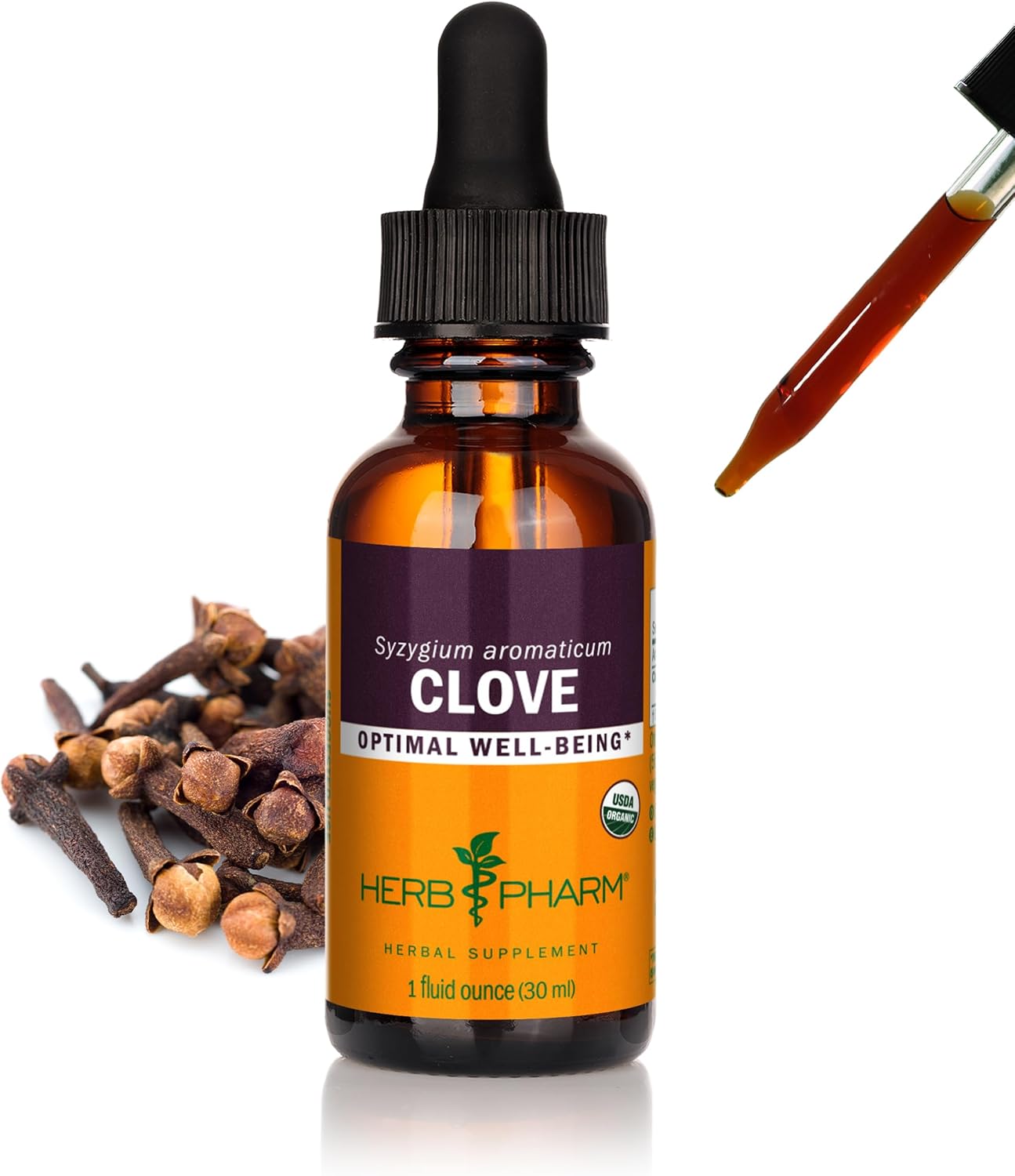 Certified Organic Clove Liquid Extract by Herb Pharm - 1 Ounce Bottle