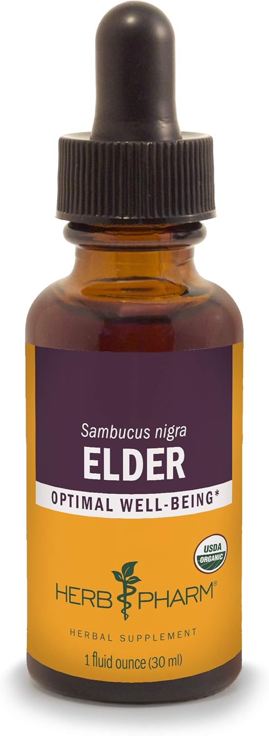 Certified Organic Elder Liquid Extract by Herb Pharm - 1oz Bottle