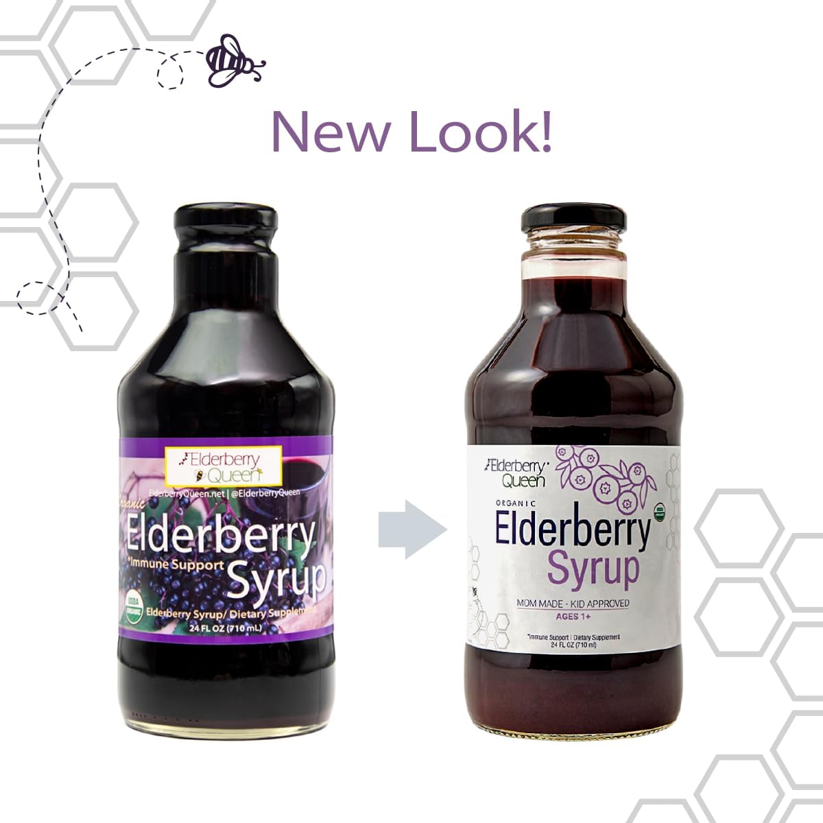 Certified Organic Elderberry Syrup with Sambucus Black Elderberry & Aronia Berry - Immune Support Formula for Kids and Adults - 24 Fl Oz
