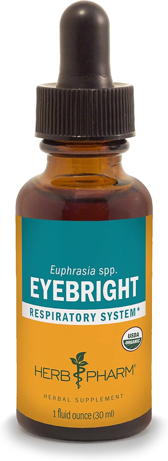 Certified Organic Eyebright Liquid Extract for Respiratory System Support - 1 Ounce by Herb Pharm