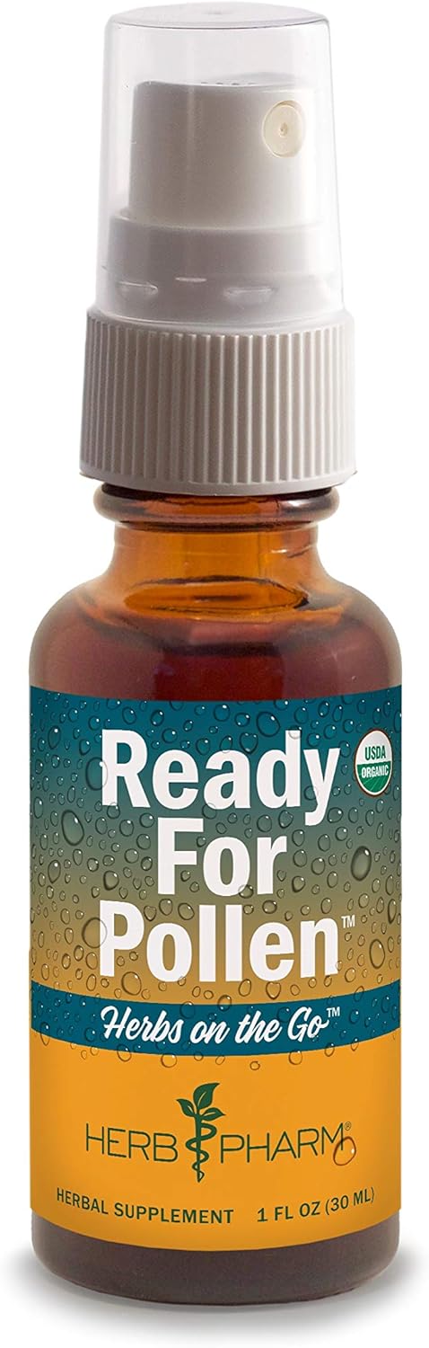 Certified Organic Herb Pharm Herbs on The Go Portable Spray for Pollen Relief, 1 fl oz