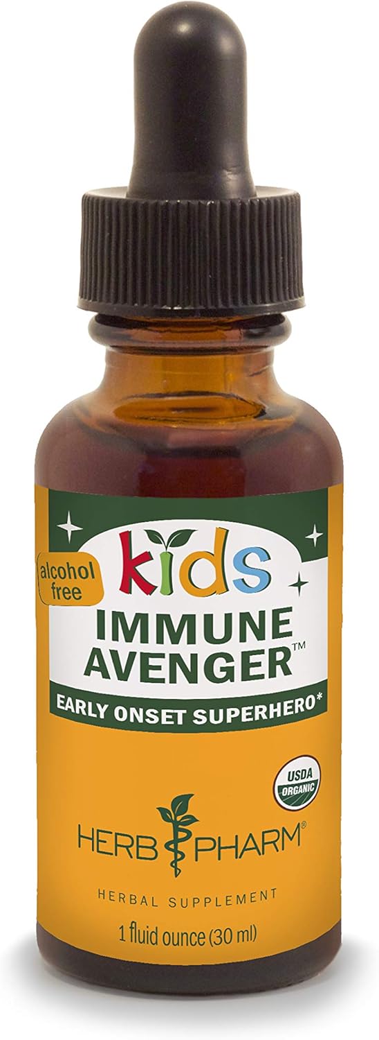 Certified-Organic Kids Immune Avenger Formula and Mullein Garlic Ear Oil, 1 Ounce Each