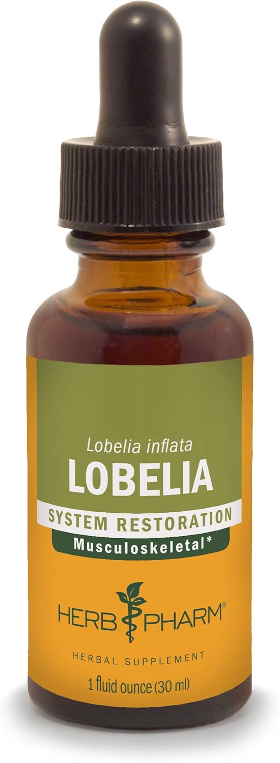 Certified Organic Lobelia Liquid Extract for Musculoskeletal Support - 1oz