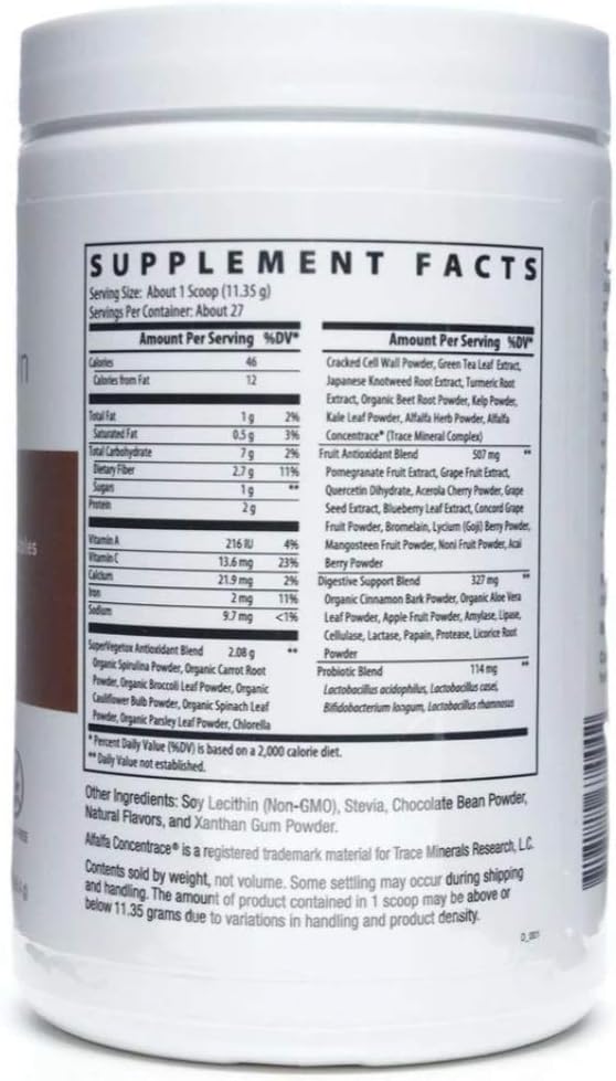 Certified Organic Super Vegetox Blend with Chlorella, Kelp, Turmeric, Kale - 306.4g