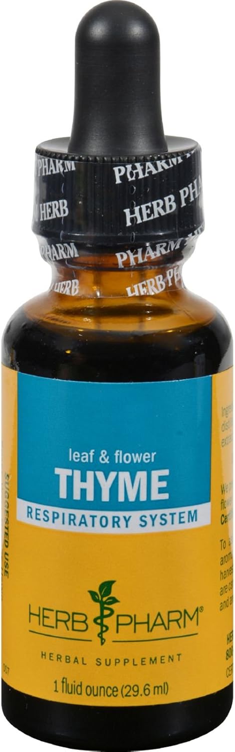 Certified Organic Thyme Liquid Extract for Respiratory Support - 1 Ounce