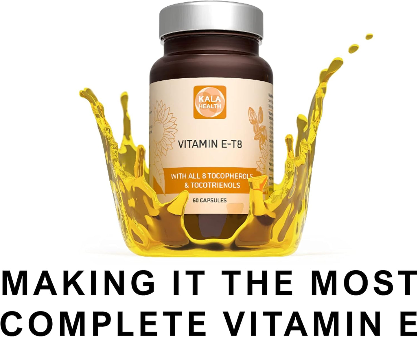 Certified Sustainable Vitamin E Formula for Hair, Scars, and Skin - All 8 Tocopherols and Tocotrienols - No PAH's, Heavy Metals, or Preservatives - BoostGo Australia