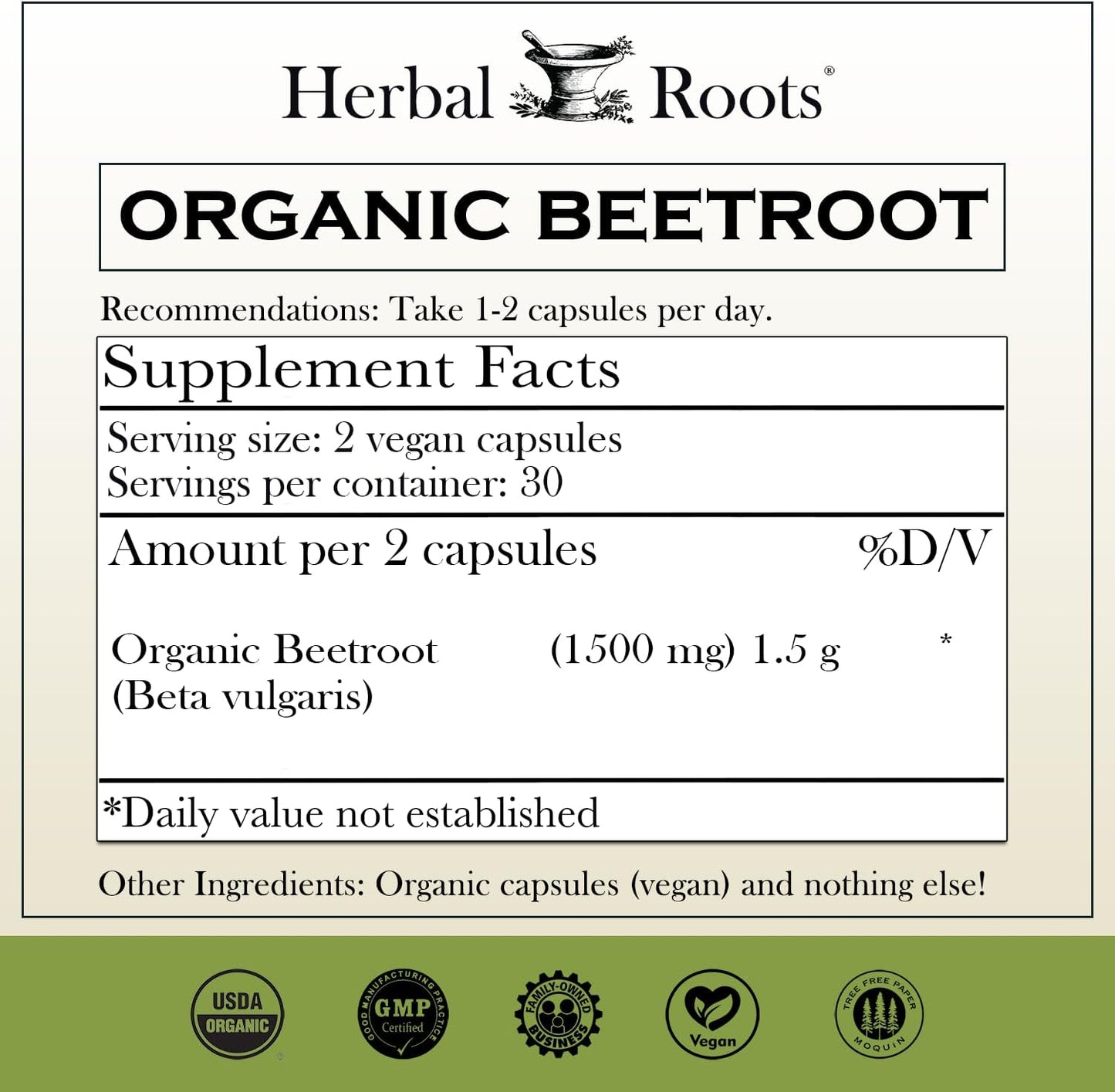 Certified USDA Organic Beet Root Powder Capsules - 1,500mg per Serving - Non-GMO - 60 Count Vegan Capsules - BoostGo Australia