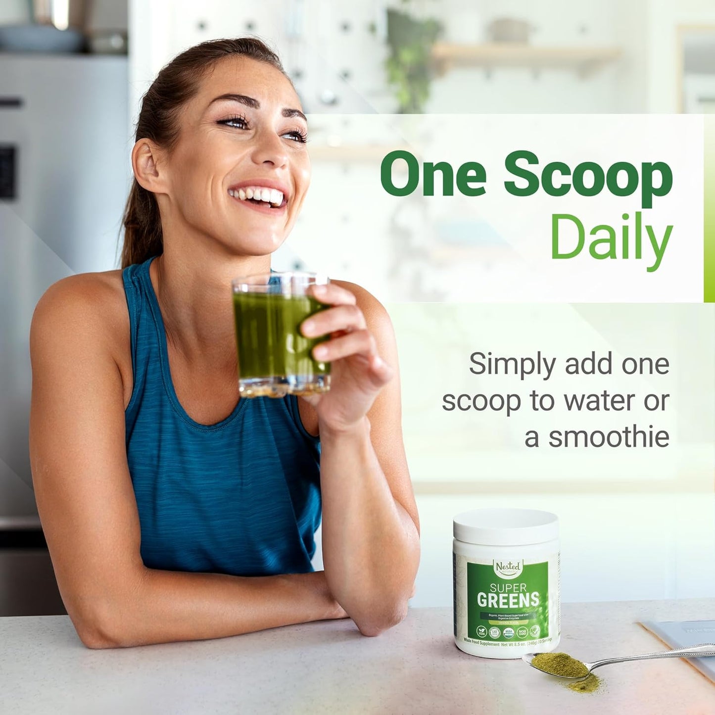 Certified USDA Organic Super Greens Powder & Luna Sleep Aid Bundle - Natural Daily Greens Superfood & Non-Habit Forming Sleep Supplement