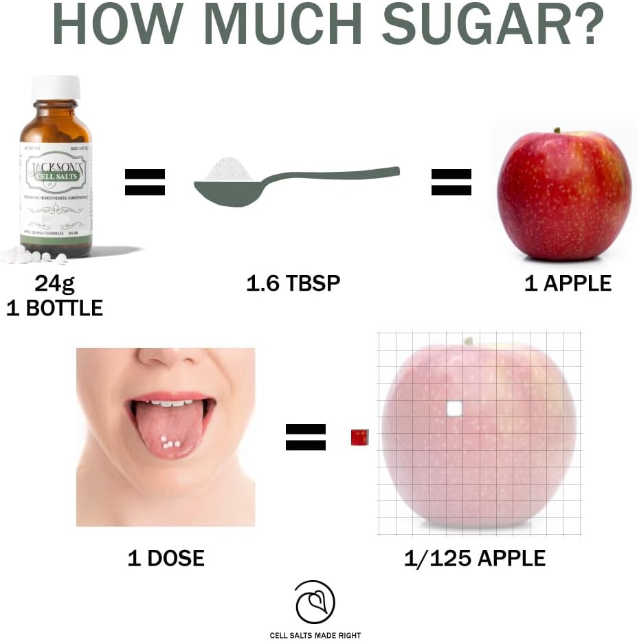 Certified Vegan Jackson's Cell Salt #10 NAT phos 6X Pellets - Lactose-Free Natrum phosphoricum 6X - 500 Pellet Bottle