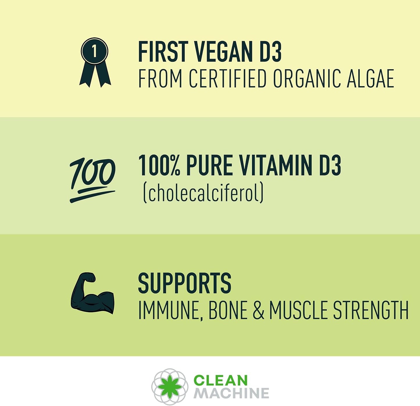 Certified Vegan Plant Based Vitamin D3 Supplement - 4000 IU per Pill - Organic - 30 Capsules