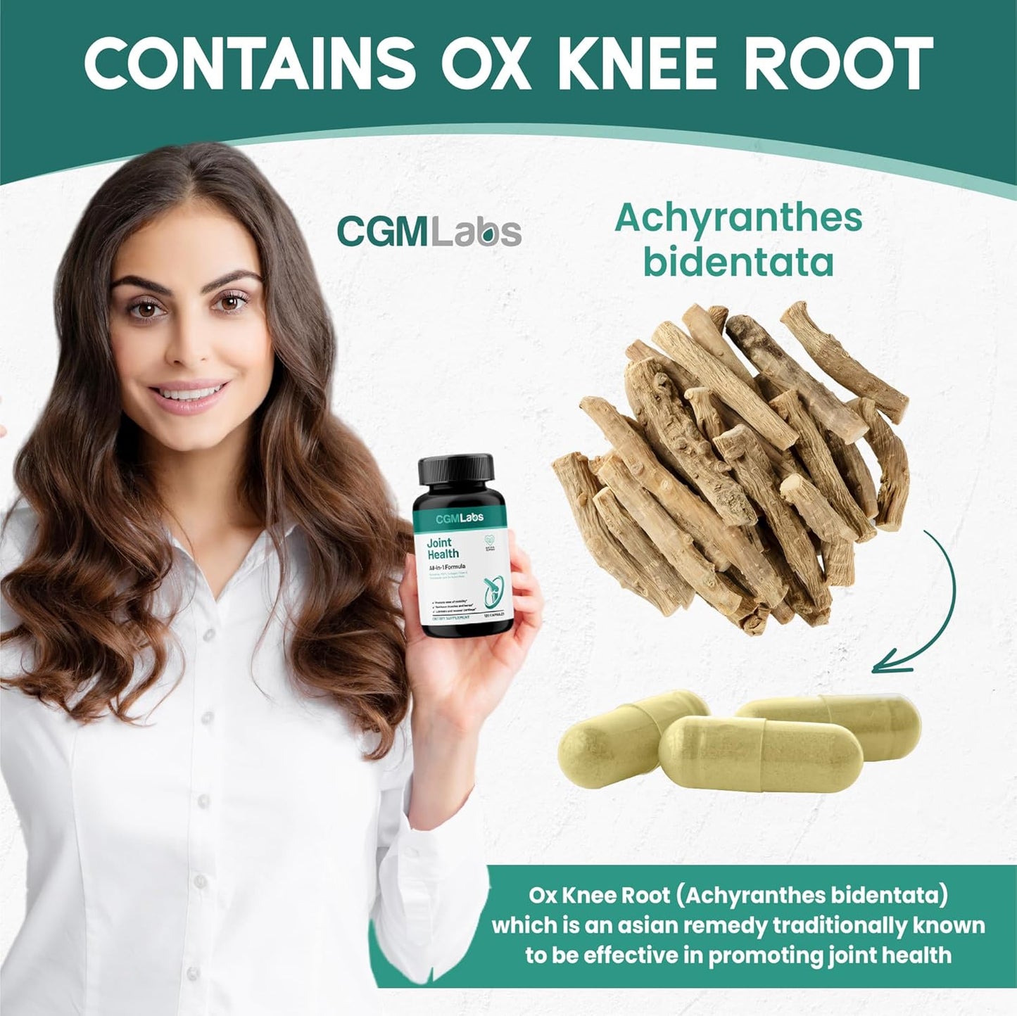 CGM Labs Joint Health Supplement with Tumeric, Boswellia, Chondroitin, Achyranthes Bidentata, MSM - 180 Softgels