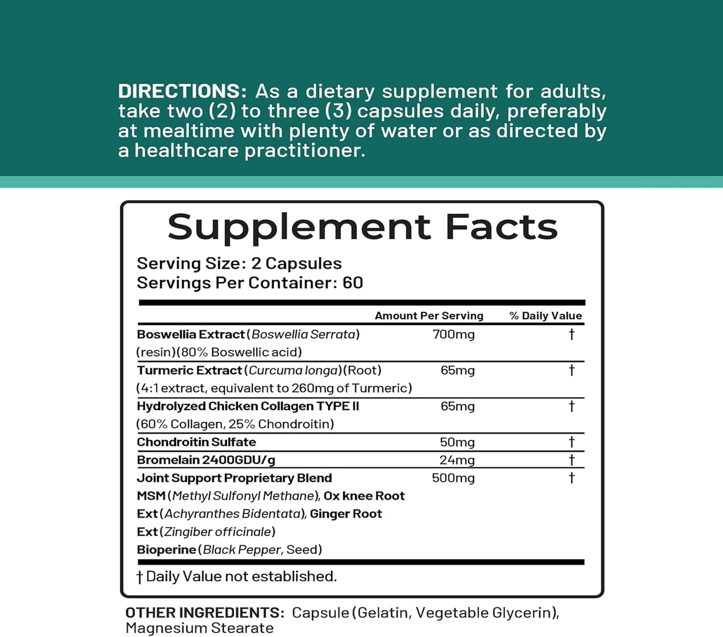CGM Labs Joint Health Supplement with Tumeric, Boswellia, Chondroitin, Achyranthes Bidentata, MSM - 180 Softgels
