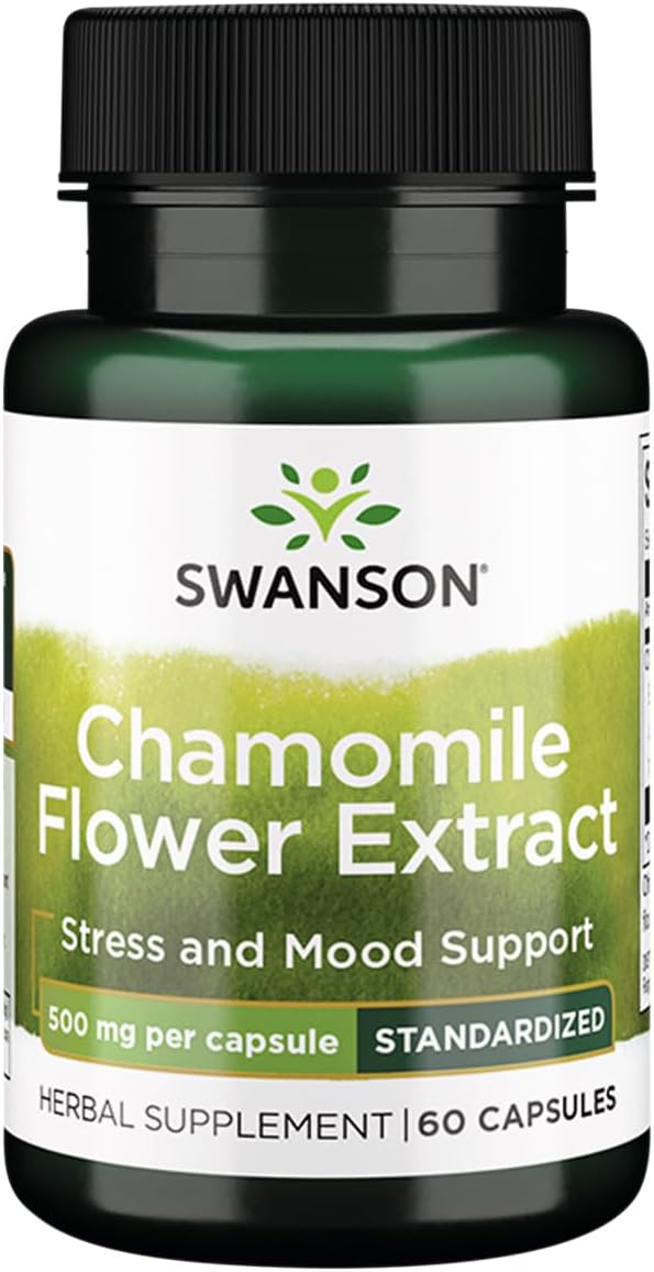 Chamomile Flower Extract Capsules 500mg - 1.2% Apigenin - 60 Count