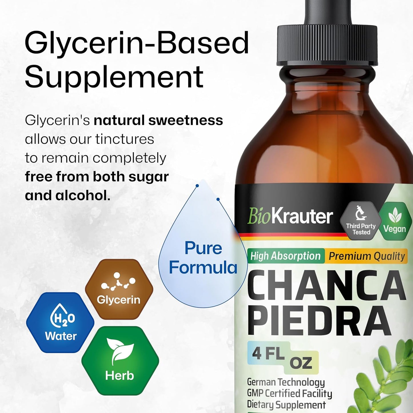 Chanca Piedra and Mullein Tincture Set - 4 Fl. Oz. Each - Herbal Remedy for Wellness
